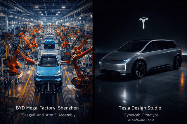 The Great EV Flip: How BYD Claimed the Crown as Tesla Pivoted to the ‘Robotaxi Era’